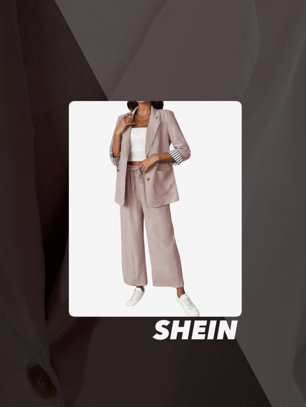 EUC SHEIN Single Breasted Blazer And Trouser Set